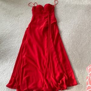 Gorgeous red special occasion or prom Faviana dress. Worn once. Great condition.
